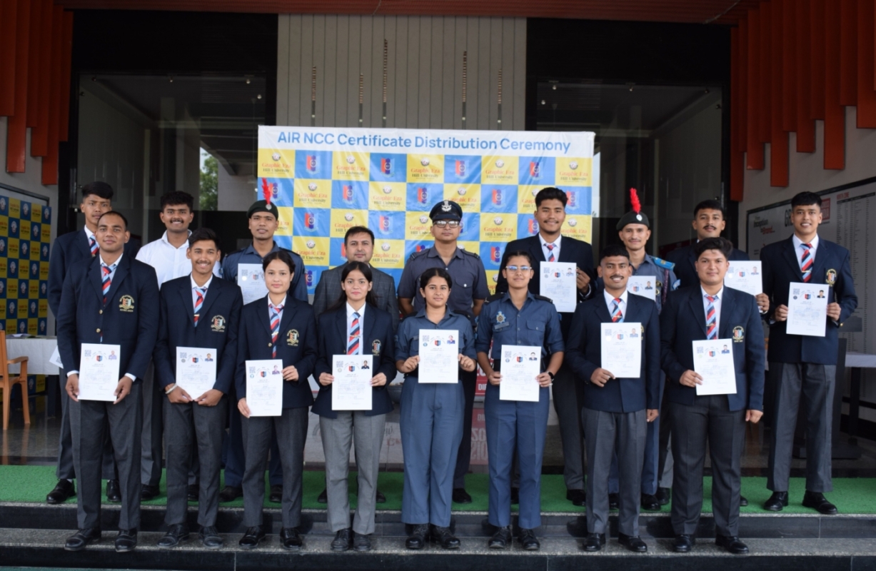 ग्राफिक एरा हिल यूनिवर्सिटी, हल्द्वानी के एनसीसी कैडेट्स ने ‘सी’ सर्टिफिकेट परीक्षा में हासिल की शानदार सफलता, राष्ट्र सेवा के लिए तैयार